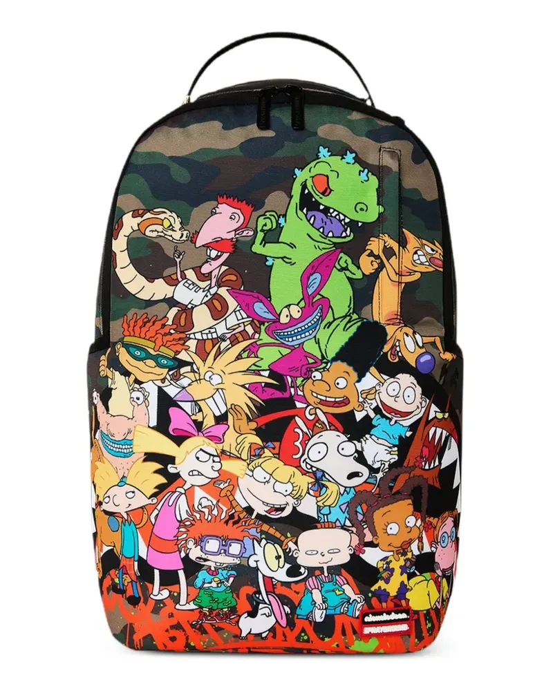 Sprayground x Nickelodeon 90s Nick The Hangout Rucksack mit Camouflage-Print - Grün Grün