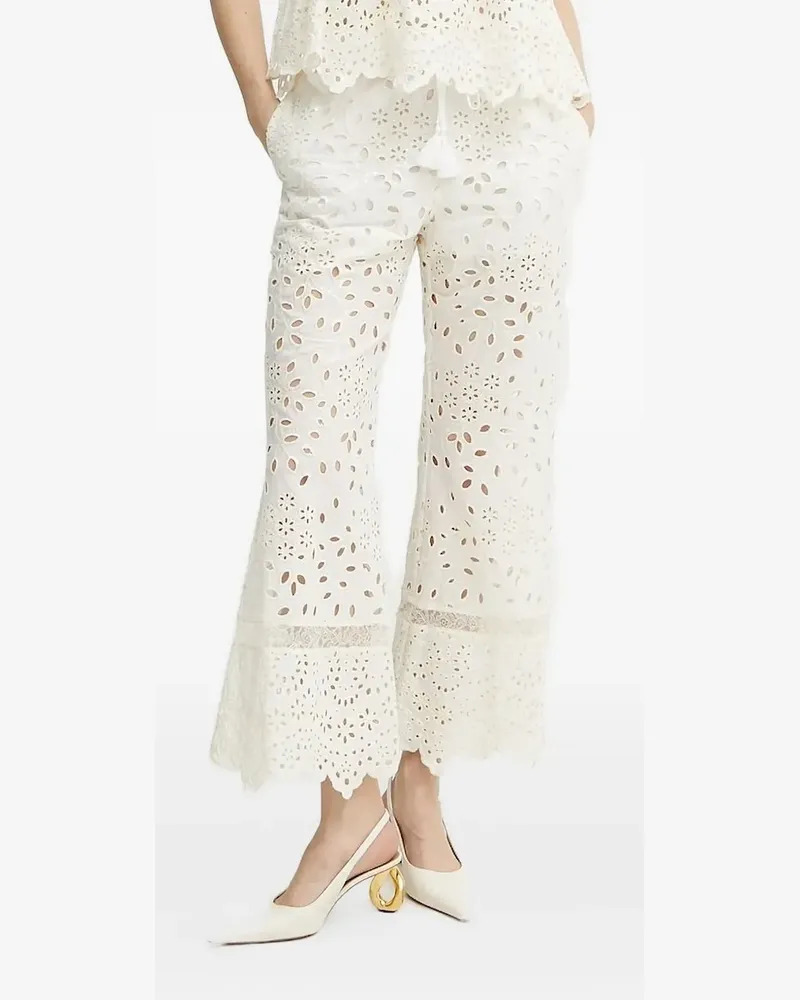 Ermanno Scervino Hose mit Ösenspitze - Weiß Weiß