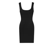 Minikleid mit eckigem Ausschnitt - Schwarz