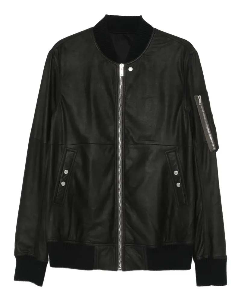 Rick Owens Classic Flight button bomber jacket - Schwarz Schwarz