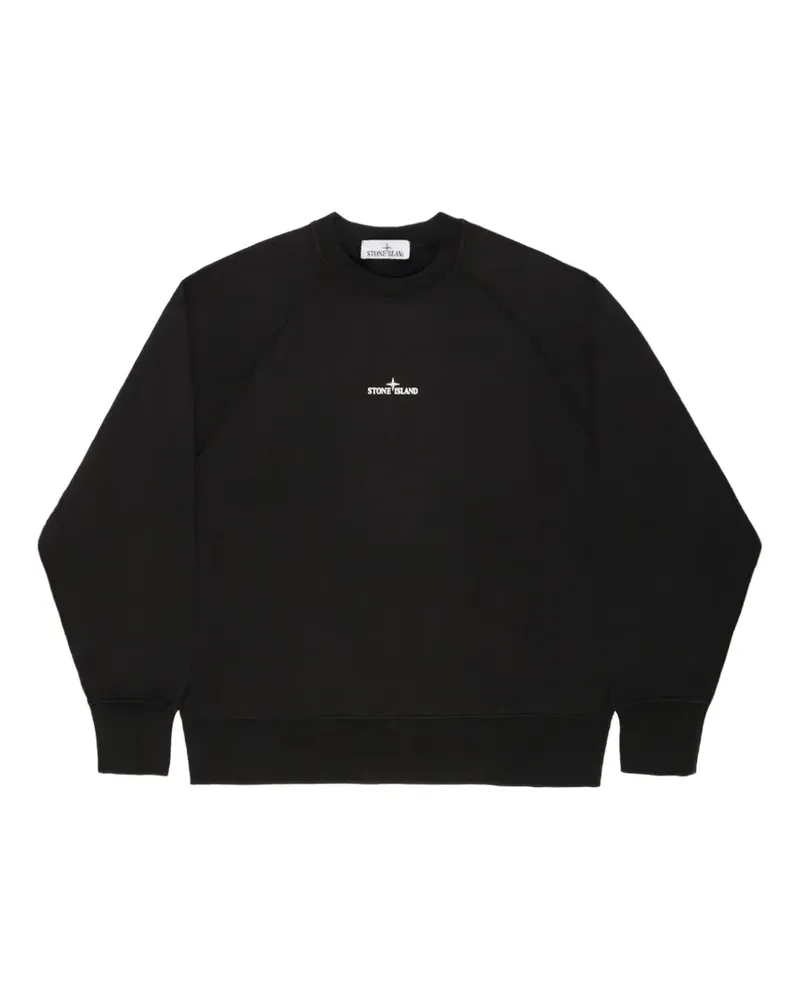 Stone Island logo-print sweatshirt - Schwarz Schwarz
