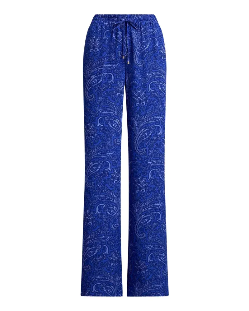 Ralph Lauren paisley-print drawstring trousers - Blau Blau
