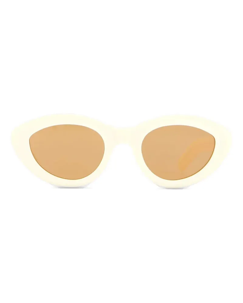 RETROSUPERFUTURE Sonnenbrille mit geometrischem Gestell - Weiß Weiß