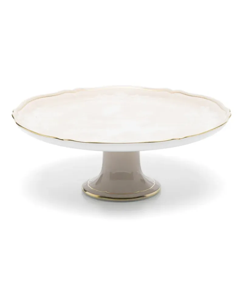 Ginori 1735 Oriente Italiano Tortenständer mit Blumen-Print - Nude Nude