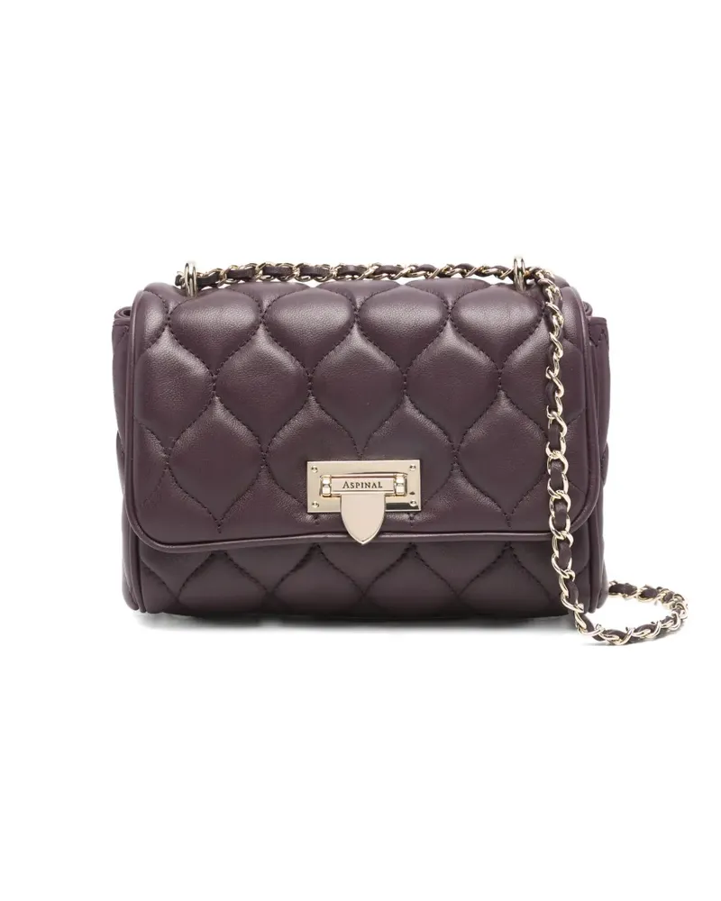 Aspinal of London quilted chain satchel - Violett Violett