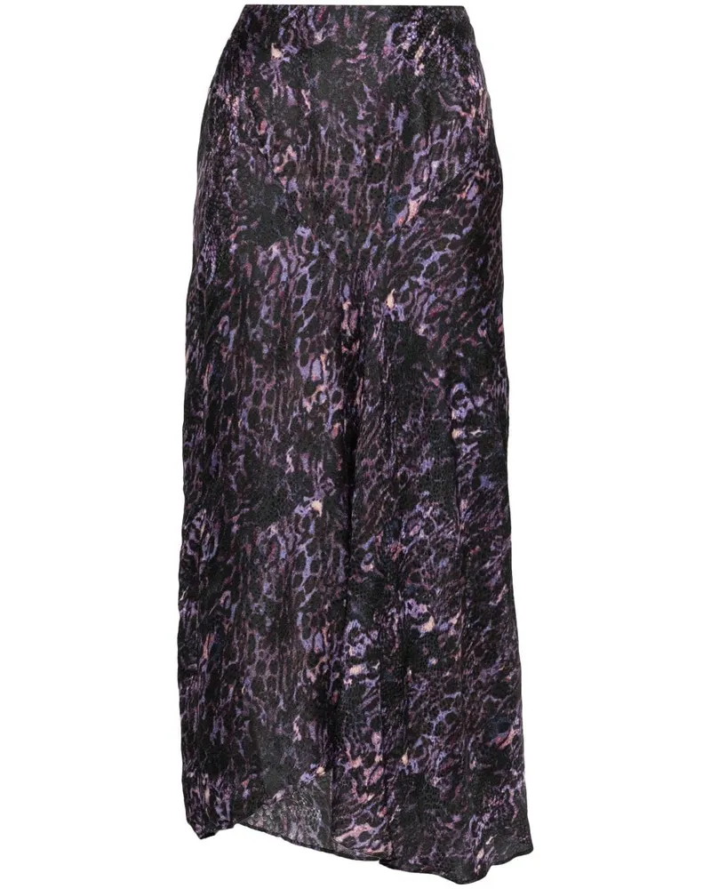 Isabel Marant Rock mit Animal-Print - Violett Violett
