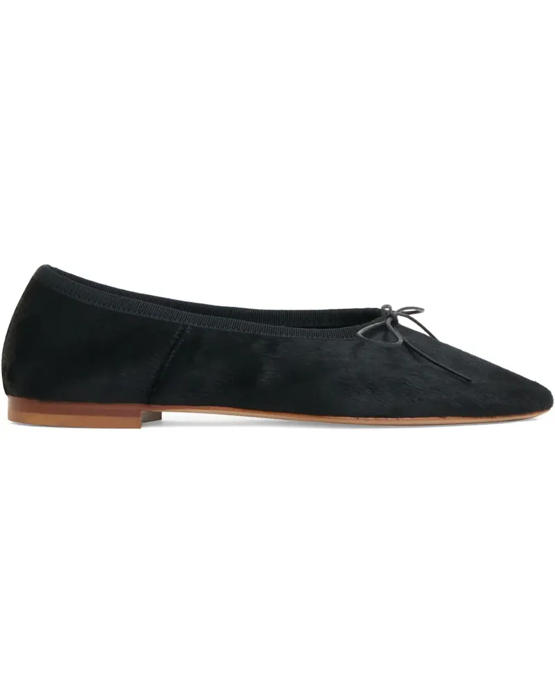 Mansur Gavriel Ballerinas mit abgerundeter Schleife - Schwarz Schwarz