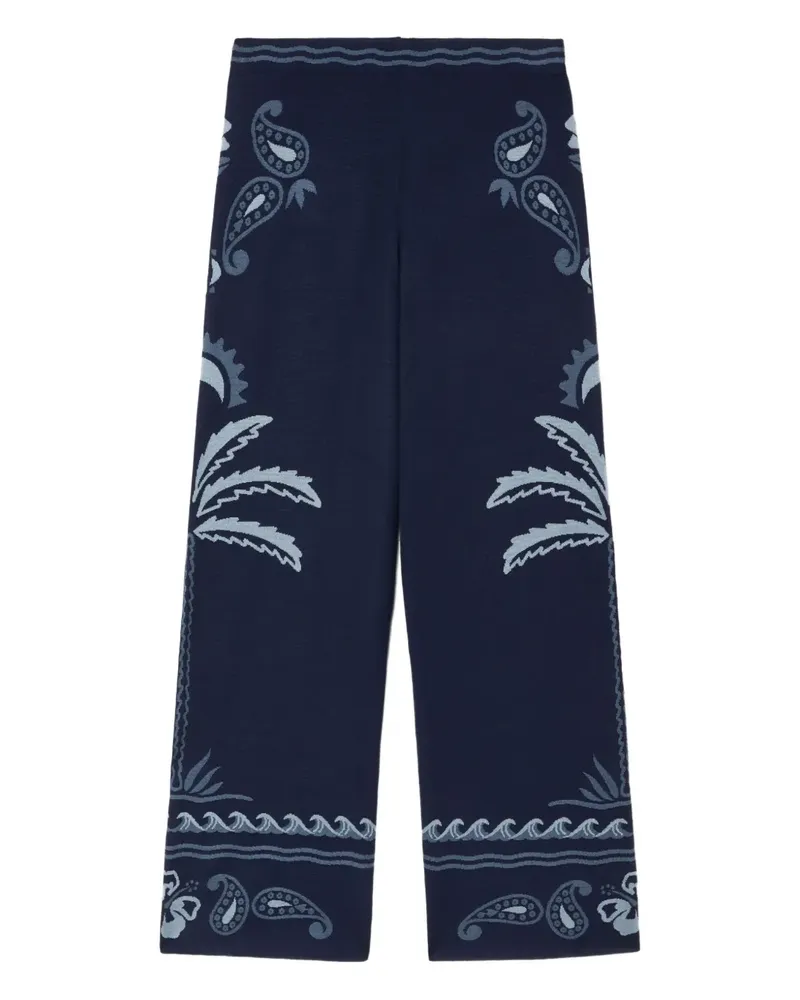 Alanui Glimpse of Eden Hose mit Paisleymuster - Blau Blau