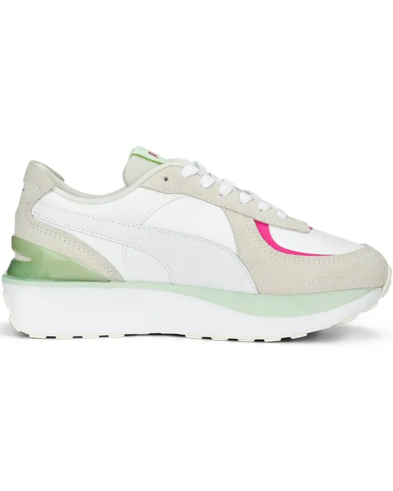 Puma Cruise Rider Nu Brighter Days White/Pink/Green Sneakers - Weiß Weiß