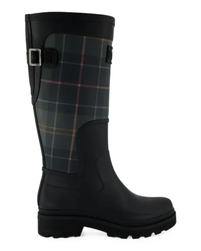 Barbour Dena tartan-panel boots - Schwarz Schwarz