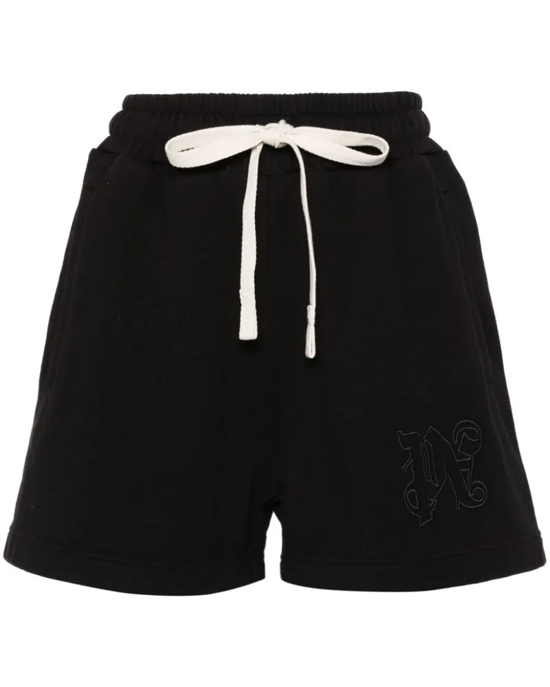 Palm Angels Joggingshorts mit Logo-Stickerei - Schwarz Schwarz