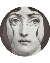 Fornasetti Teller mit Print Grau