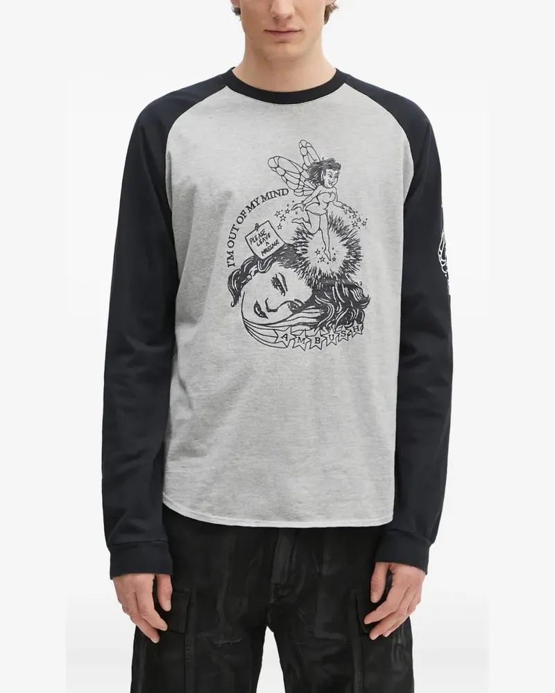 AMBUSH T-Shirt mit Raglanärmeln - Grau Grau