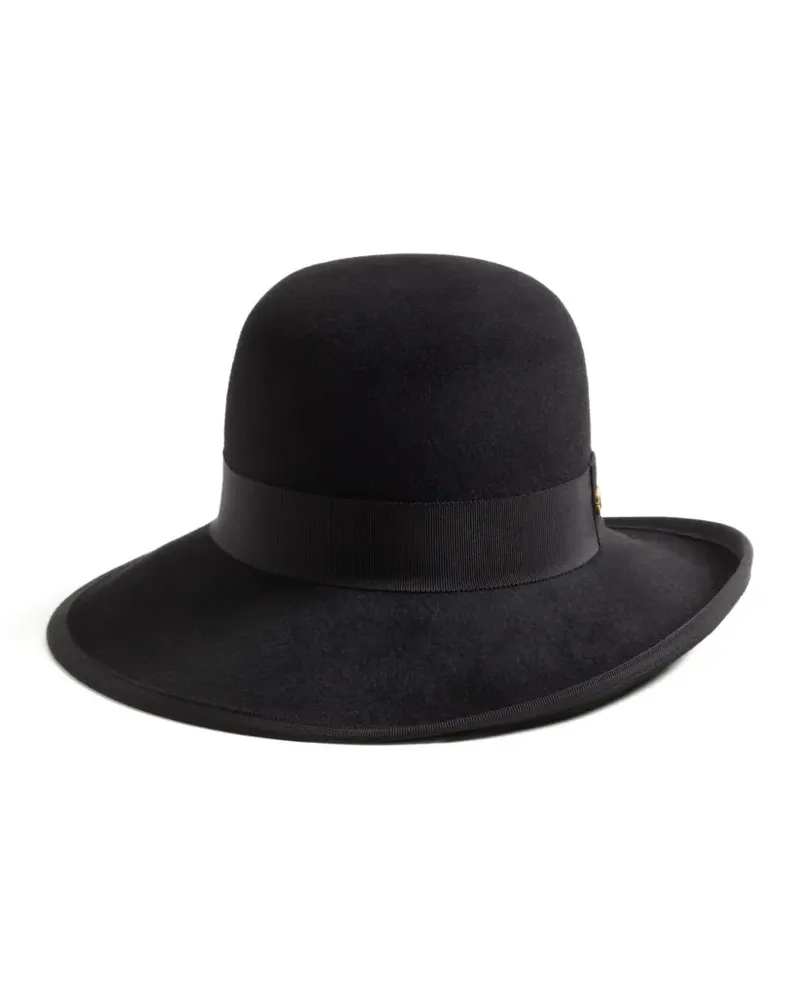 Valentino Garavani Filzhut mit breiter Krempe - Schwarz Schwarz