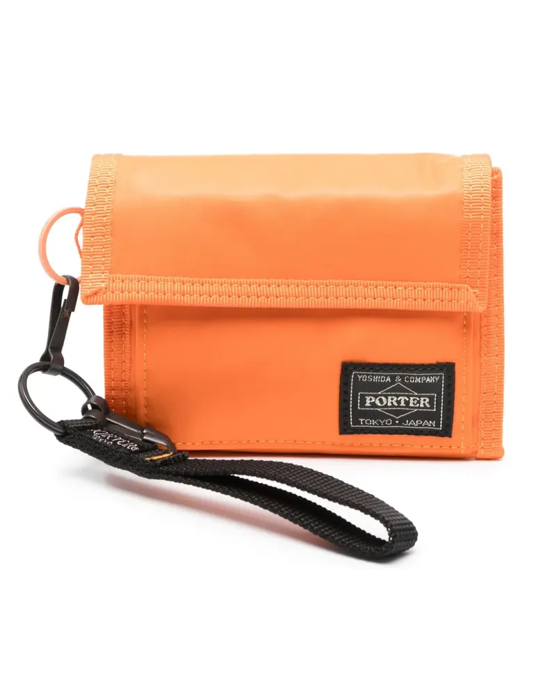 PORTER-YOSHIDA & CO Portemonnaie mit Logo-Applikation - Orange Orange