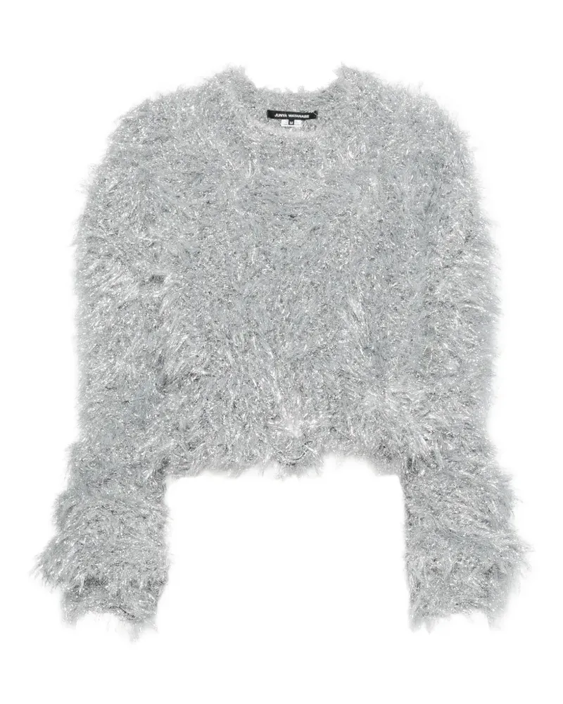 Junya Watanabe Cropped-Pullover mit Lametta-Effekt - Silber Silber