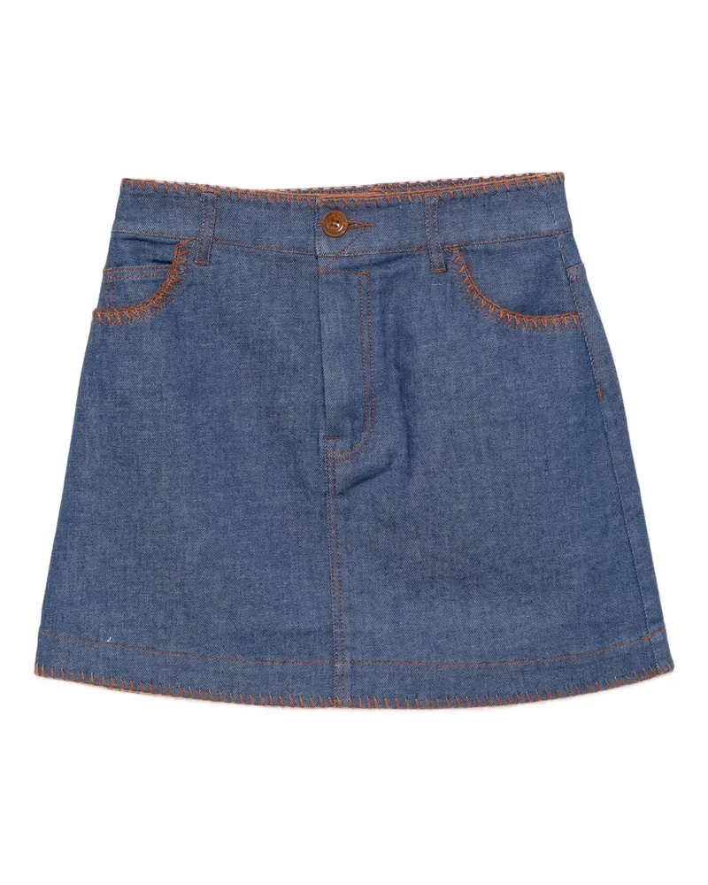 Zimmermann Ascension Minirock aus Denim - Blau Blau