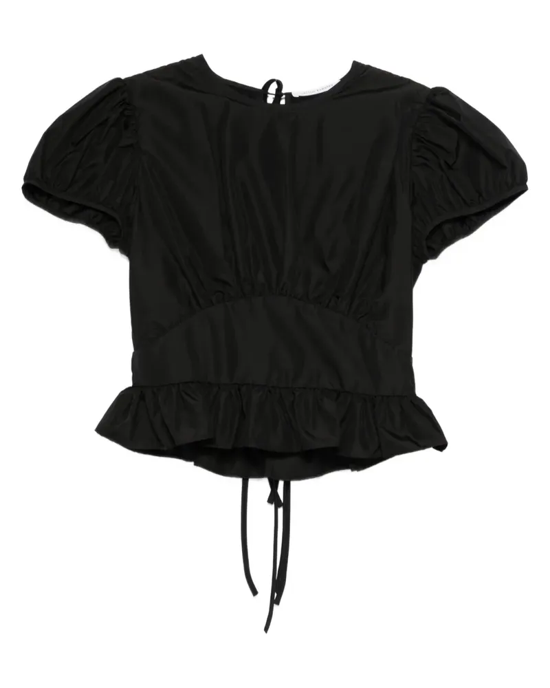 Cecilie Bahnsen Cristobal ruffled top - Schwarz Schwarz
