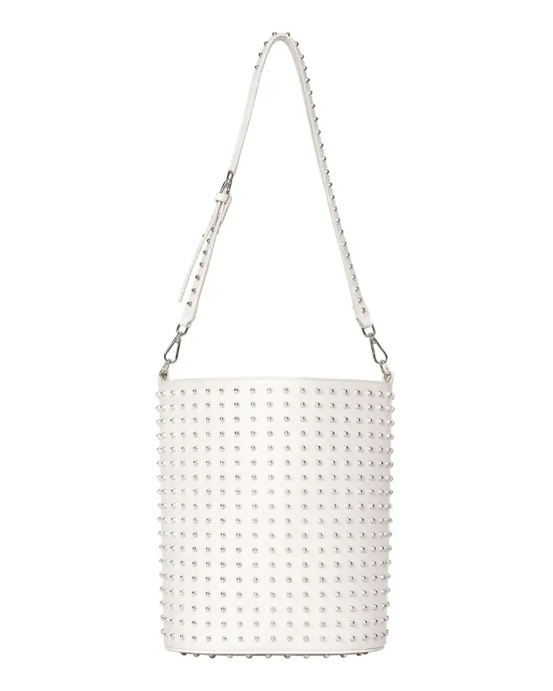 John Richmond stud-embellished bucket bag - Weiß Weiß