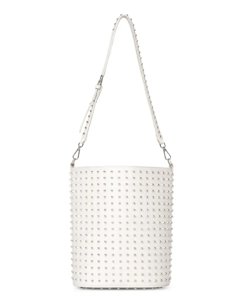 John Richmond stud-embellished bucket bag - Weiß Weiß