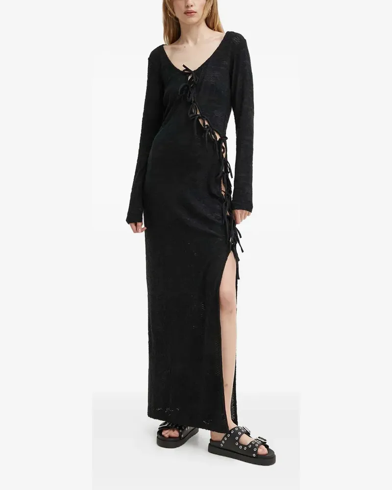Résumé tie-detail long-sleeve dress - Schwarz Schwarz