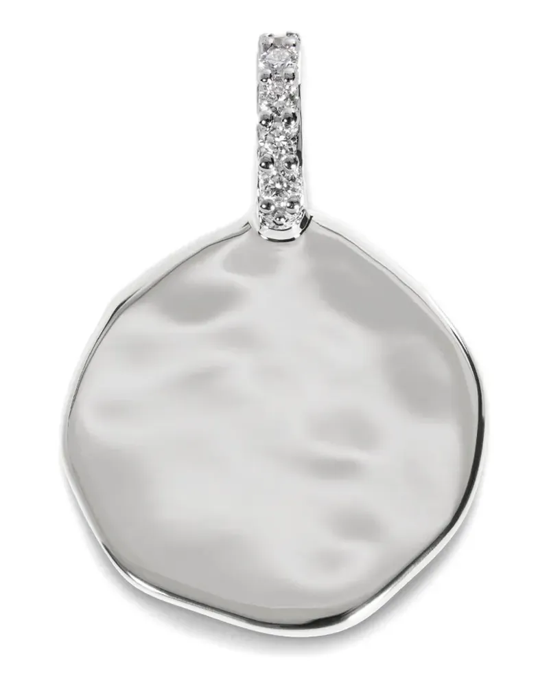 Monica Vinader Münzanhänger mit Diamanten - Silber Silber