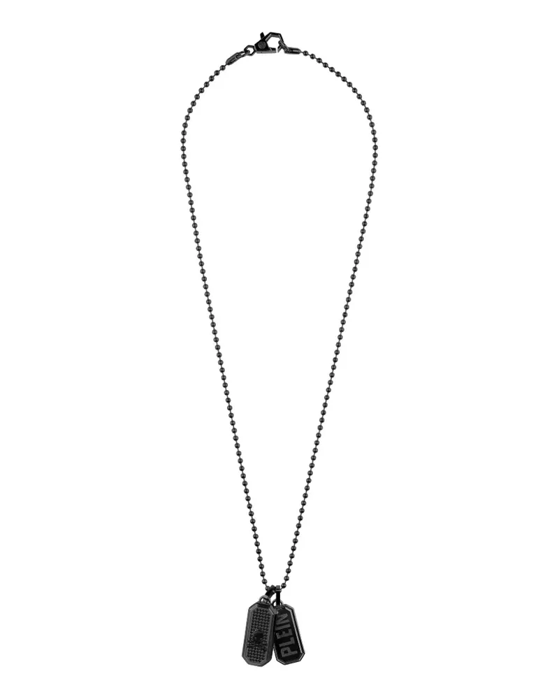 Philipp Plein Double Tag necklace - Schwarz Schwarz