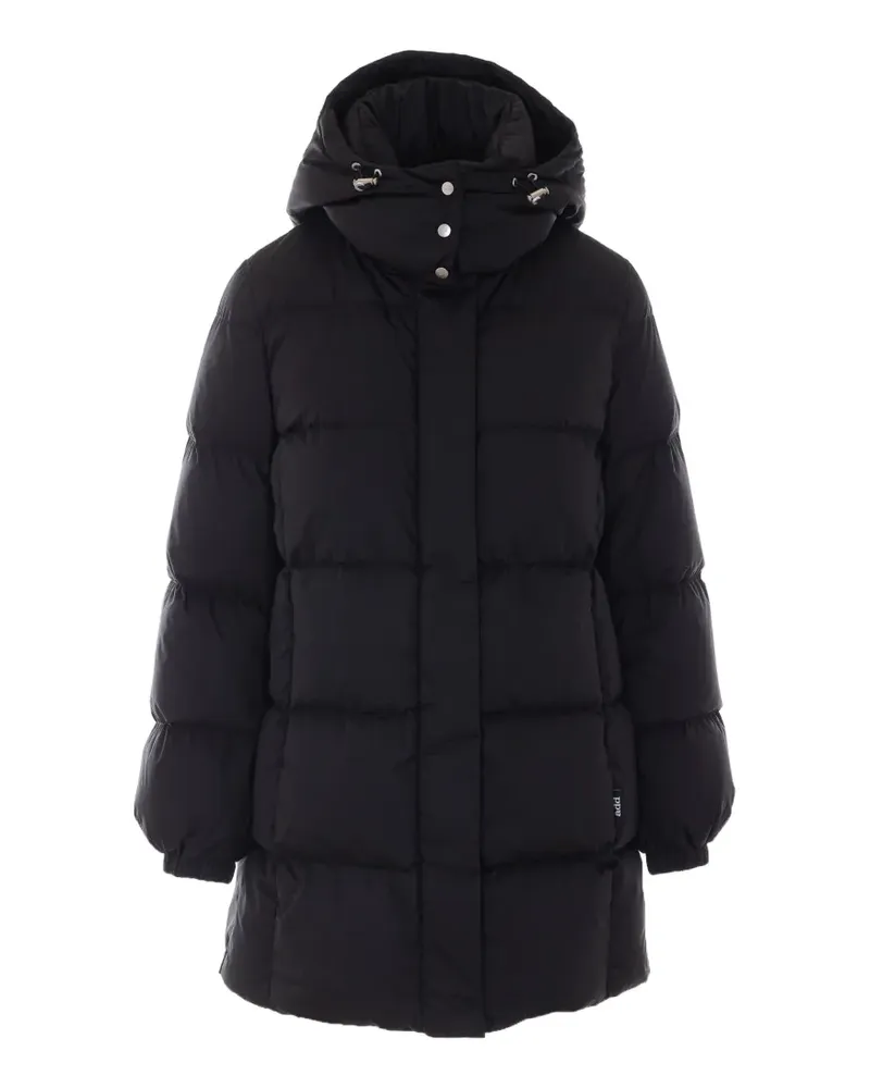 ADD quilted hooded ped coat - Schwarz Schwarz