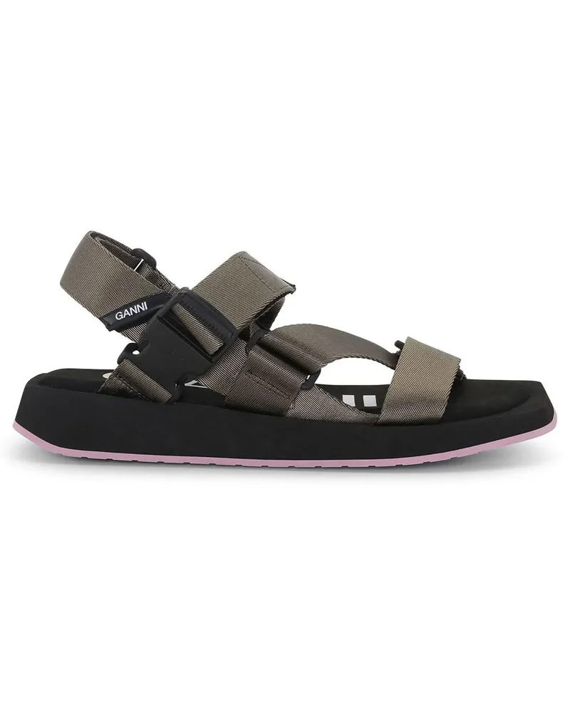 Ganni Sandalen mit mehreren Riemen - Grün Grün