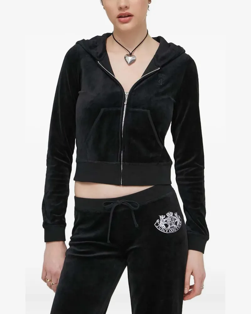 Juicy Couture Kapuzenjacke mit Logo-Stickerei - Schwarz Schwarz