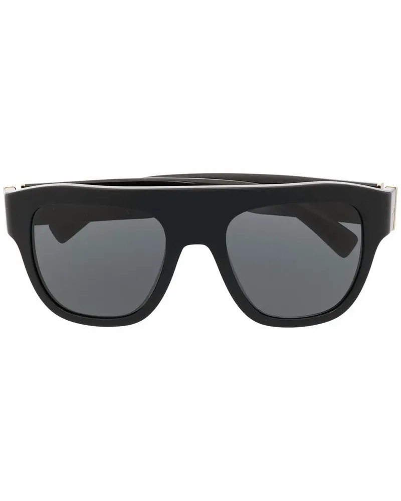 Dolce & Gabbana Eckige Oversized-Sonnenbrille - Schwarz Schwarz