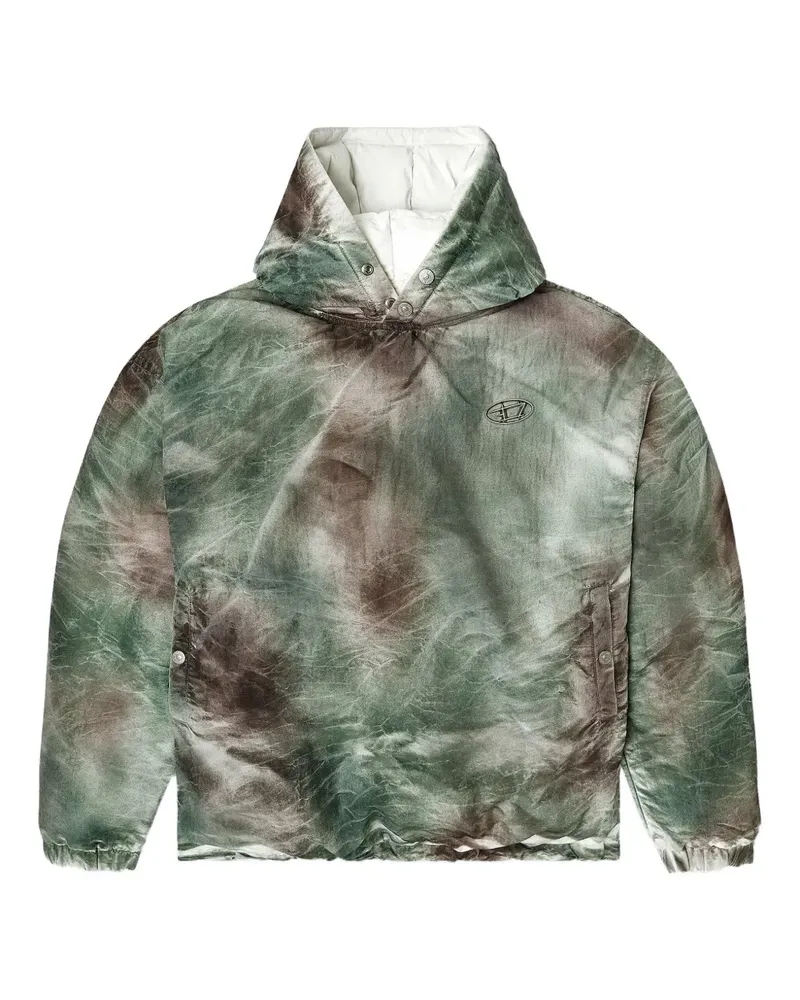 Diesel x Thug Club Steppjacke mit Batikmuster - Grün Grün