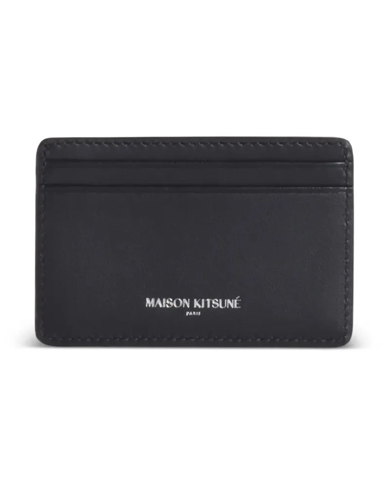 Kitsuné Kartenetui mit Logo-Print - Schwarz Schwarz