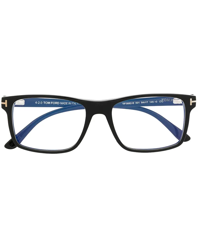 Tom Ford Eckige 'Magnetic' Brille - Schwarz Schwarz