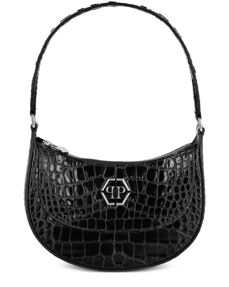Philipp Plein Galaxy Tote Bag mit Kroko-Effekt - Schwarz Schwarz