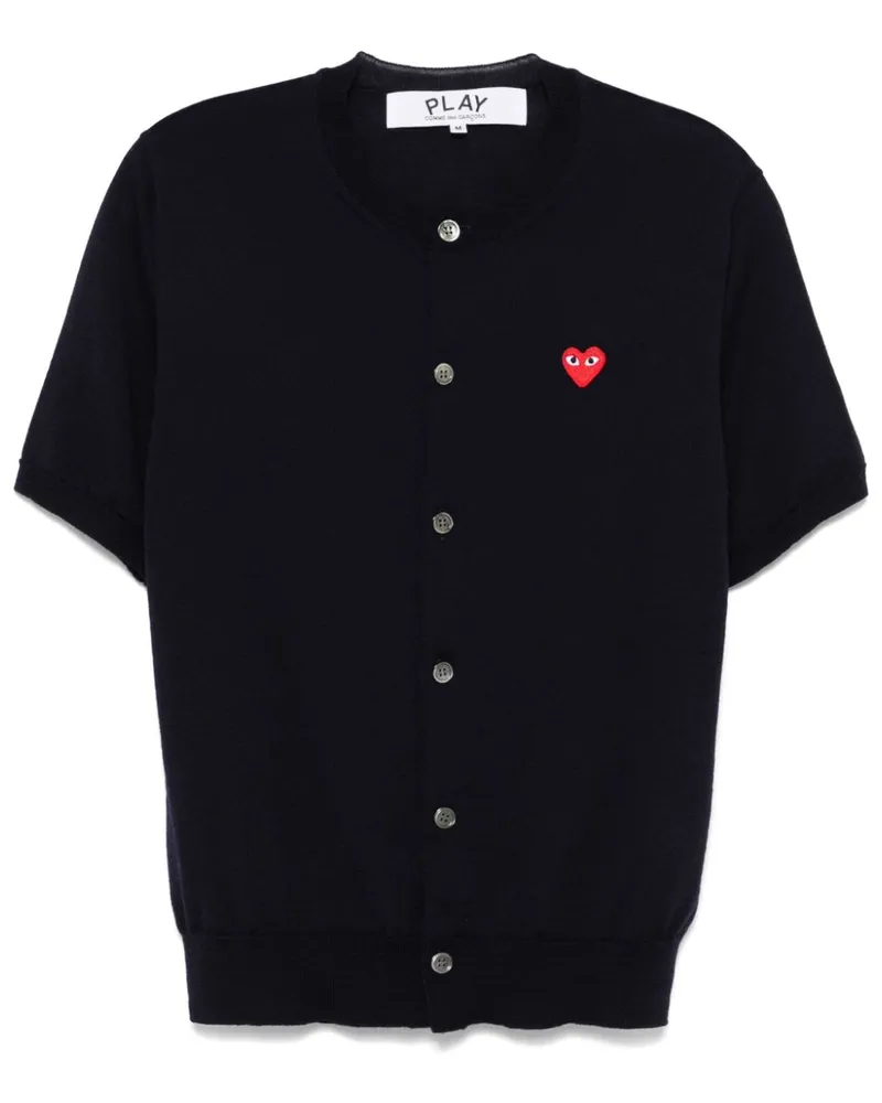 Comme des Garçons Cardigan mit Herz-Patch - Blau Blau