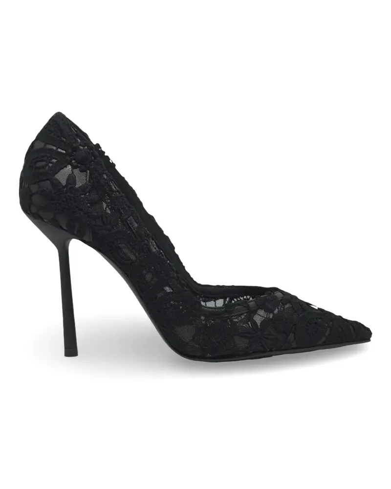 Le Silla Pumps mit Blumenspitze - Schwarz Schwarz
