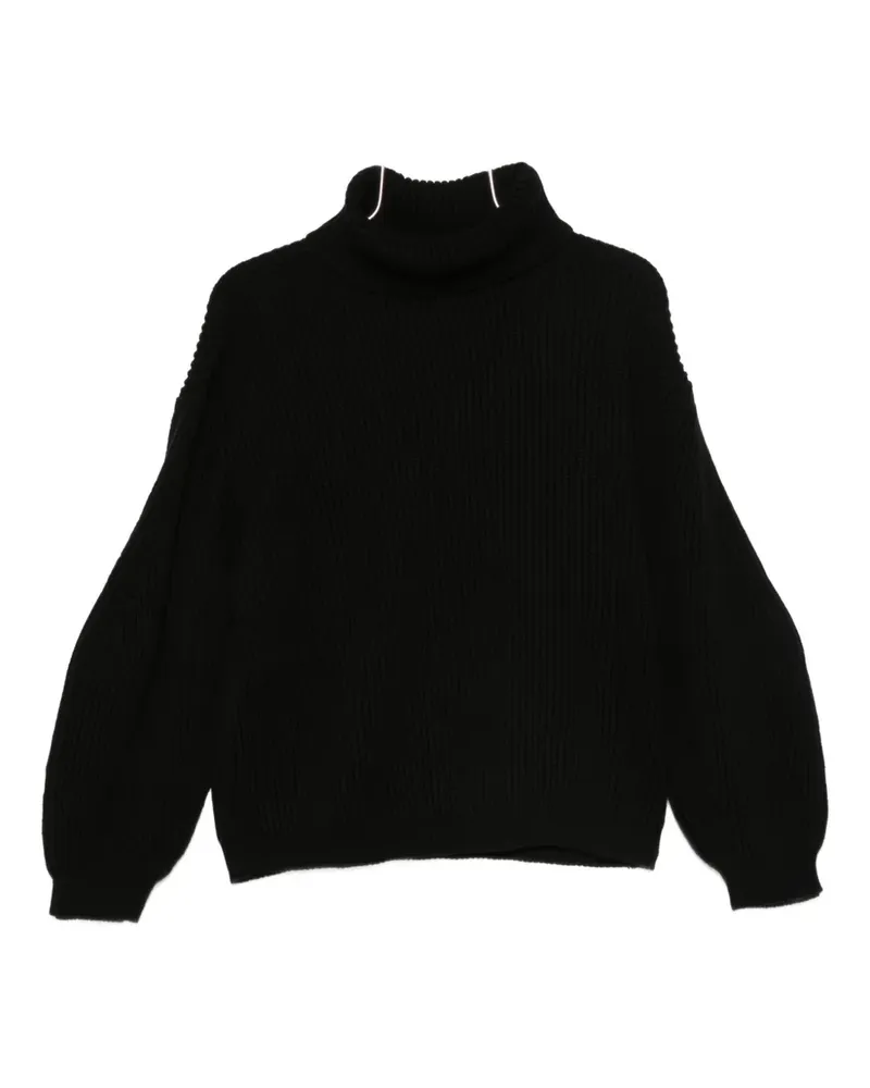 Semicouture Strickoberteil mit Rollkragen - Schwarz Schwarz