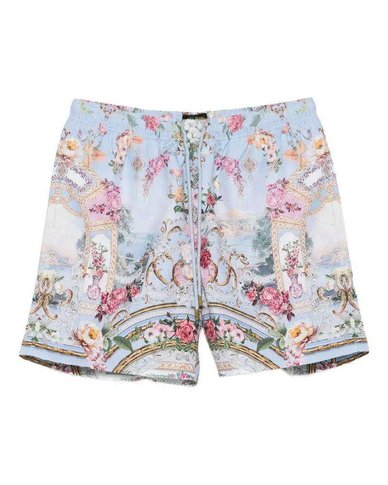 Camilla Shorts mit Blumen-Print - Blau Blau