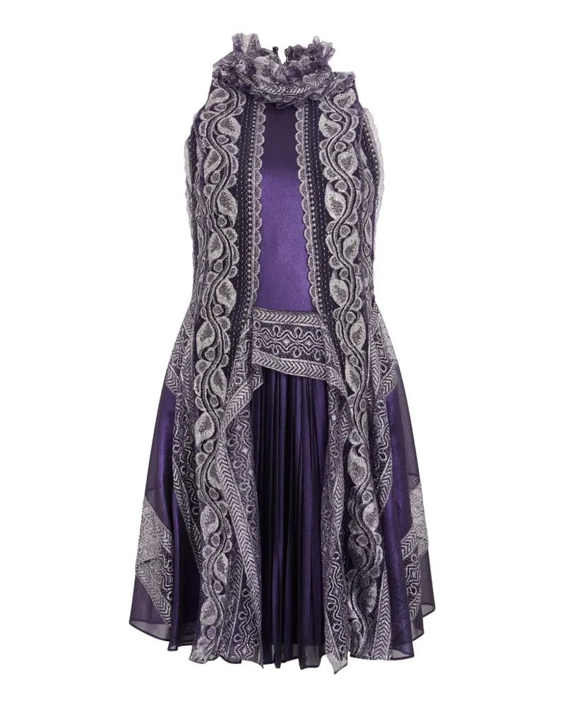 Alberta Ferretti Ärmelloses Minikleid - Violett Violett