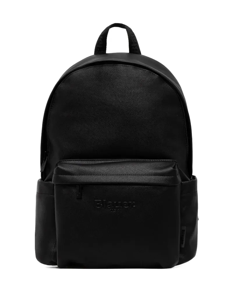 Blauer embossed backpack - Schwarz Schwarz