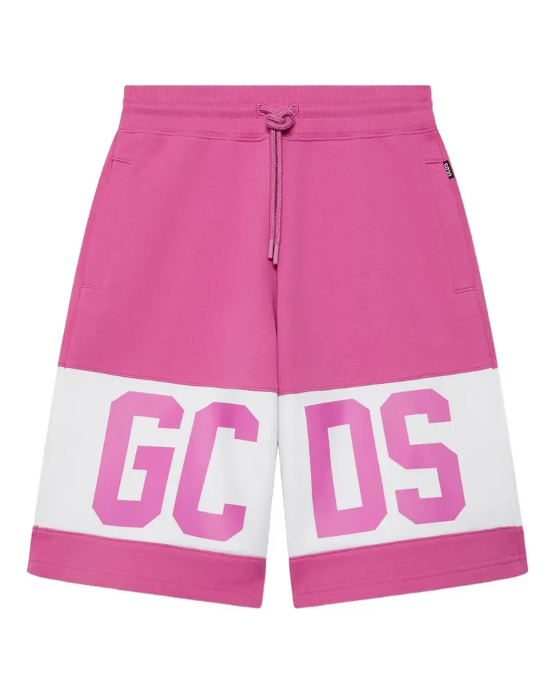 GCDS Joggingshorts mit Logo-Print - Rosa Rosa