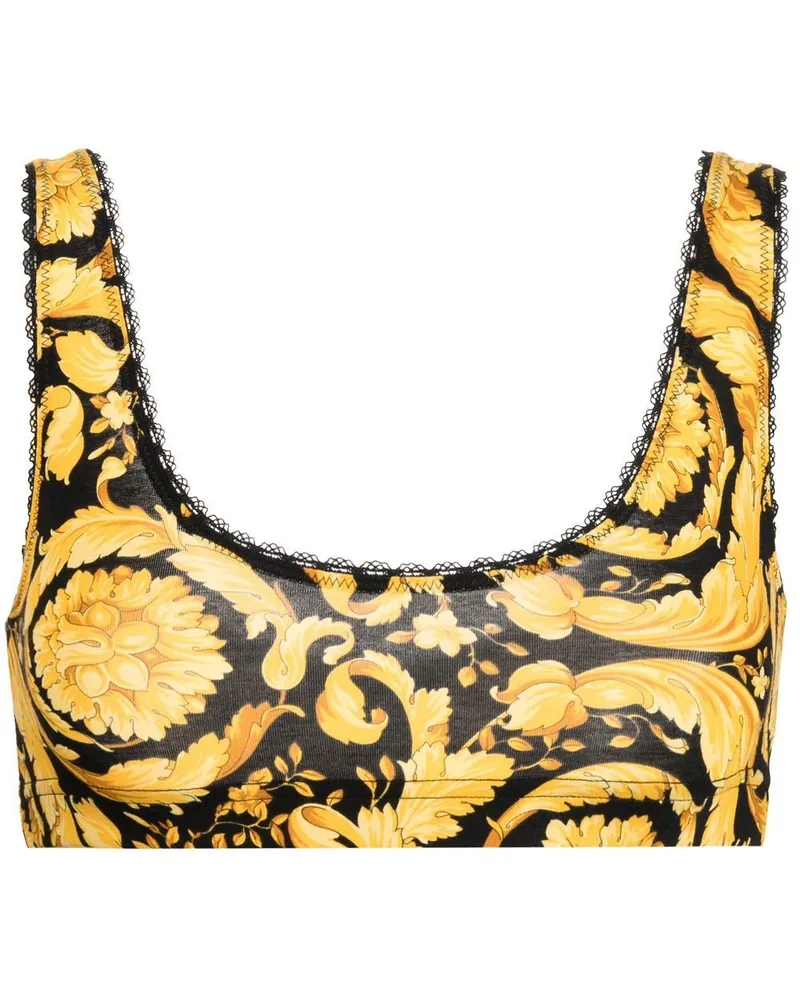 Versace BH mit Barocco-Print - Schwarz Schwarz