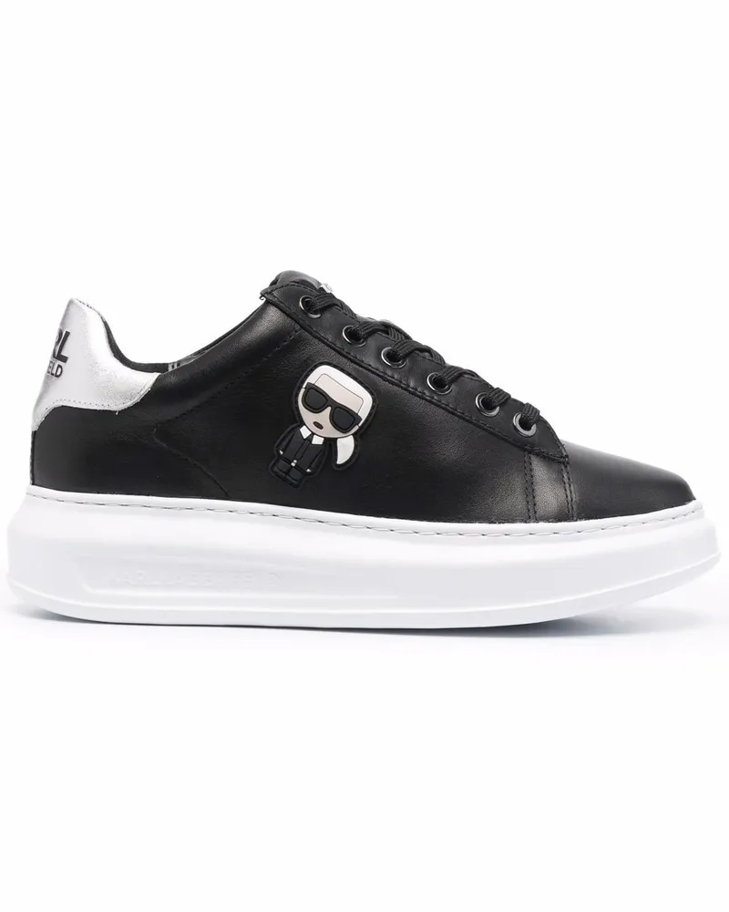 Karl Lagerfeld K/Ikonik Flatform-Sneakers - Schwarz Schwarz