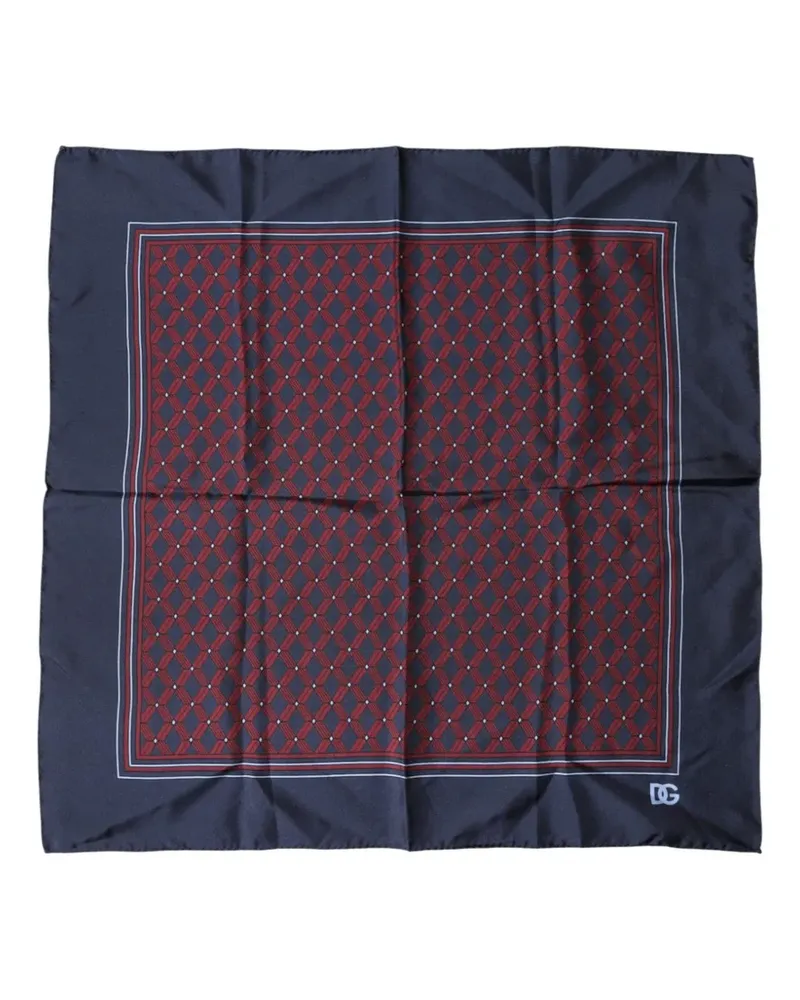 Dolce & Gabbana geometric-print silk scarf - Blau Blau