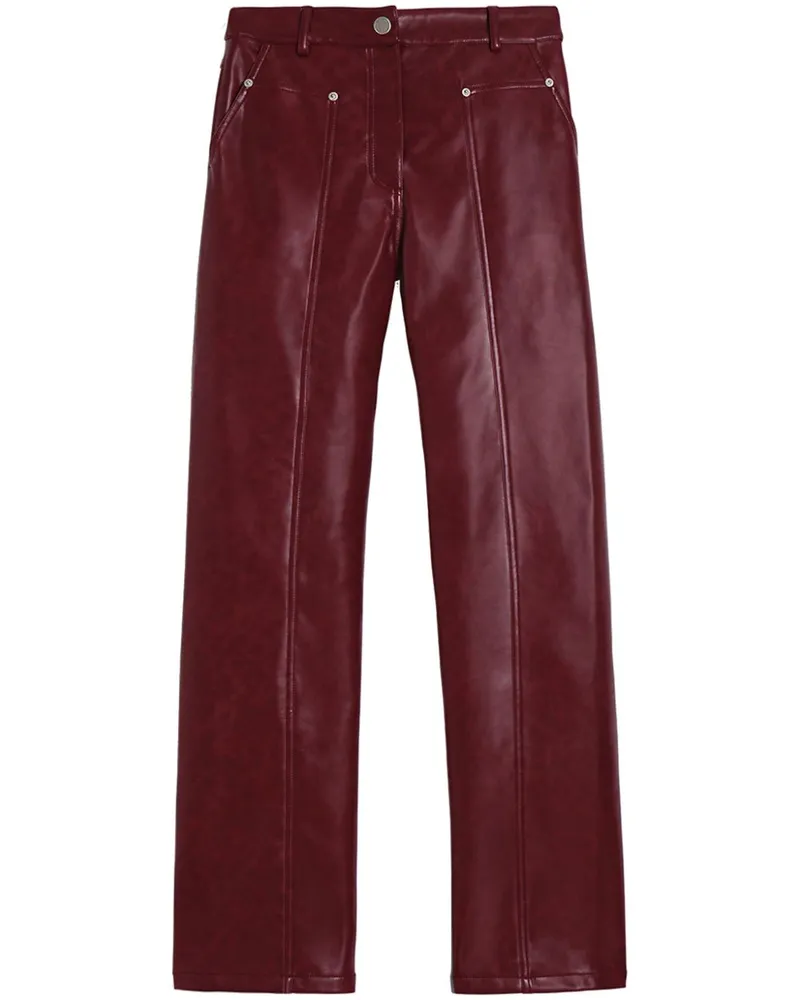 APPARIS Lederhose mit geradem Bein - Rot Rot