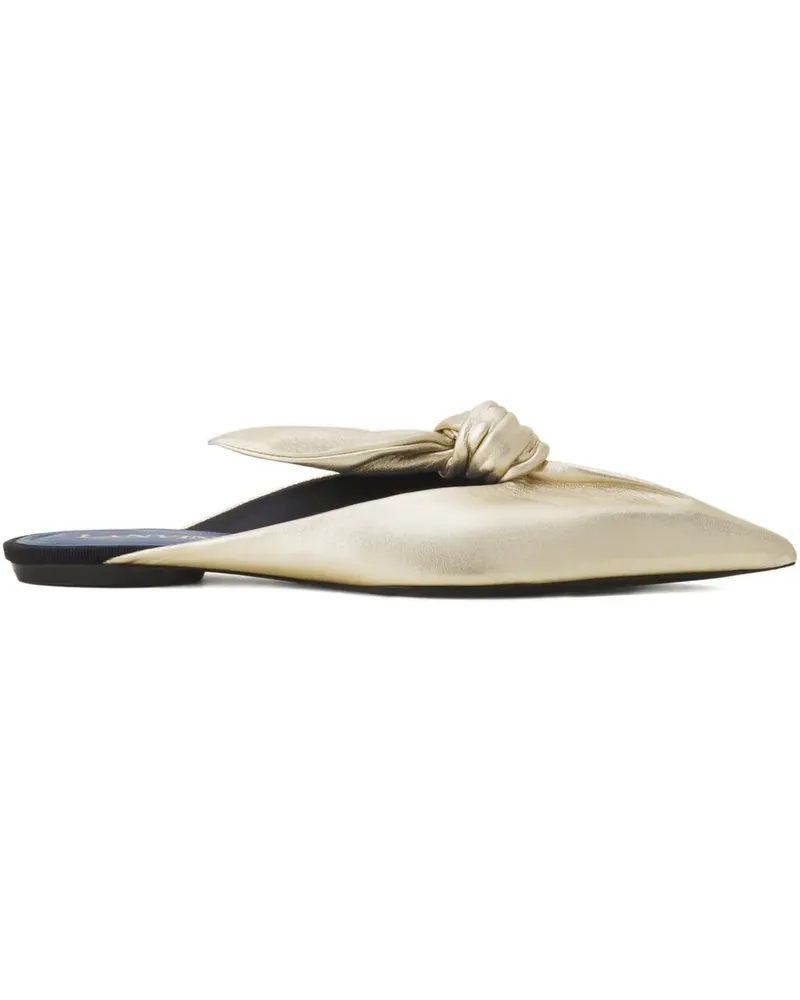 Lanvin Spitze Mules mit Knoten - Gelb Gelb