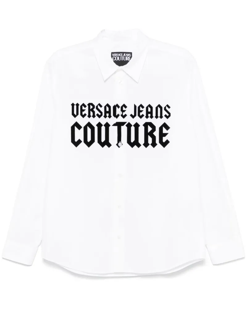 Versace Jeans Hemd mit Gothic-Logo - Weiß Weiß
