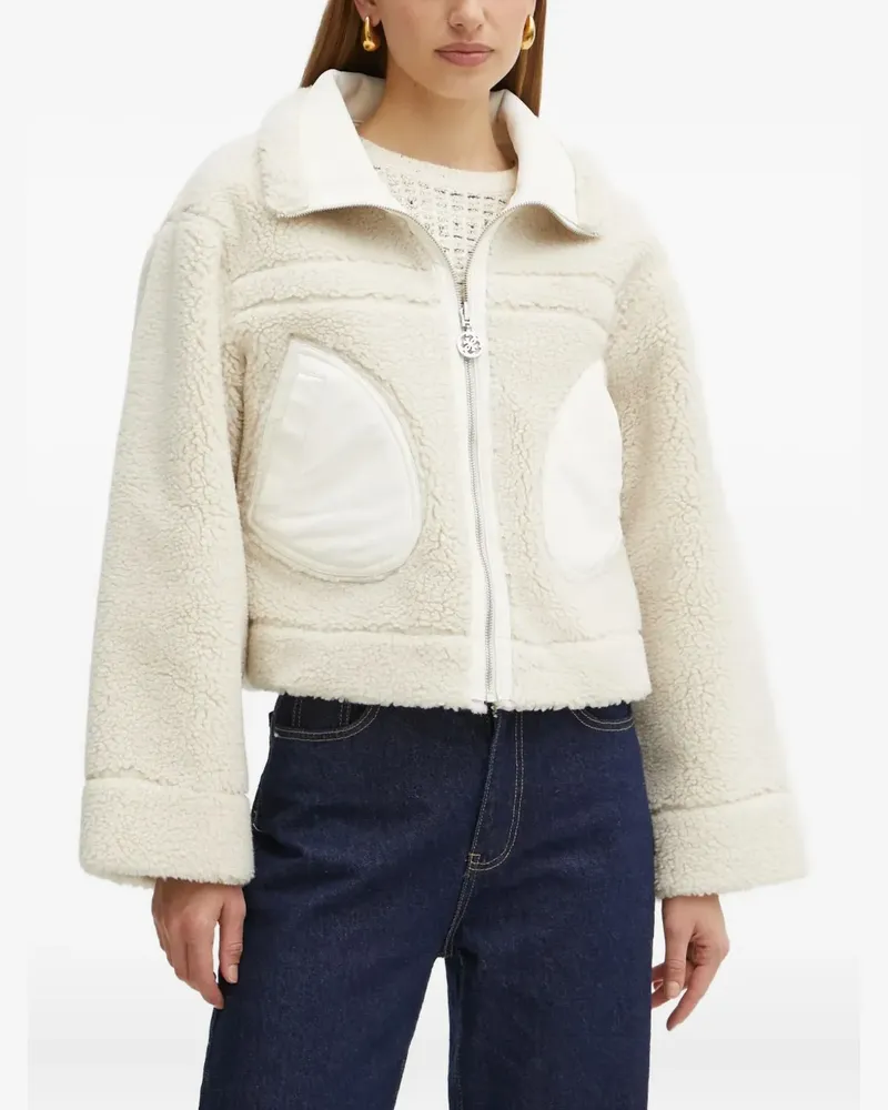 Guess Borg Jacke aus Faux Fur mit Fleece - Nude Nude