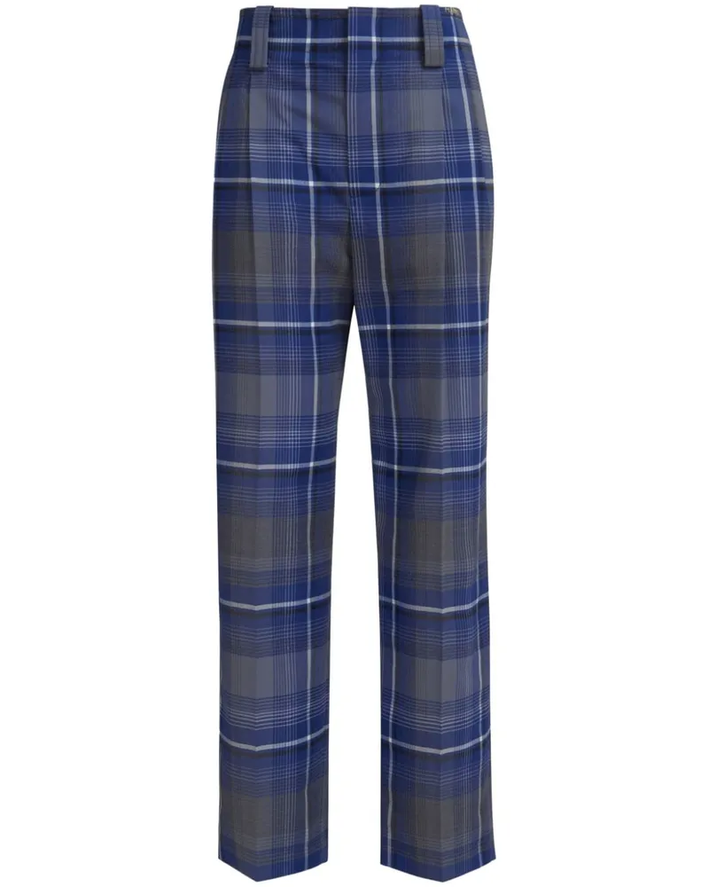 Marni Klassische Hose mit Karomuster - Blau Blau